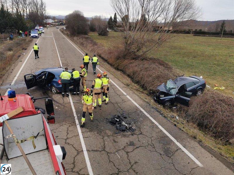 Muere una de las víctimas de colisión entre vehículos en Sariegos del Bernesga (León)