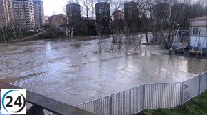 Alerta por inundaciones en Burgos debido al aumento del caudal de los ríos.
