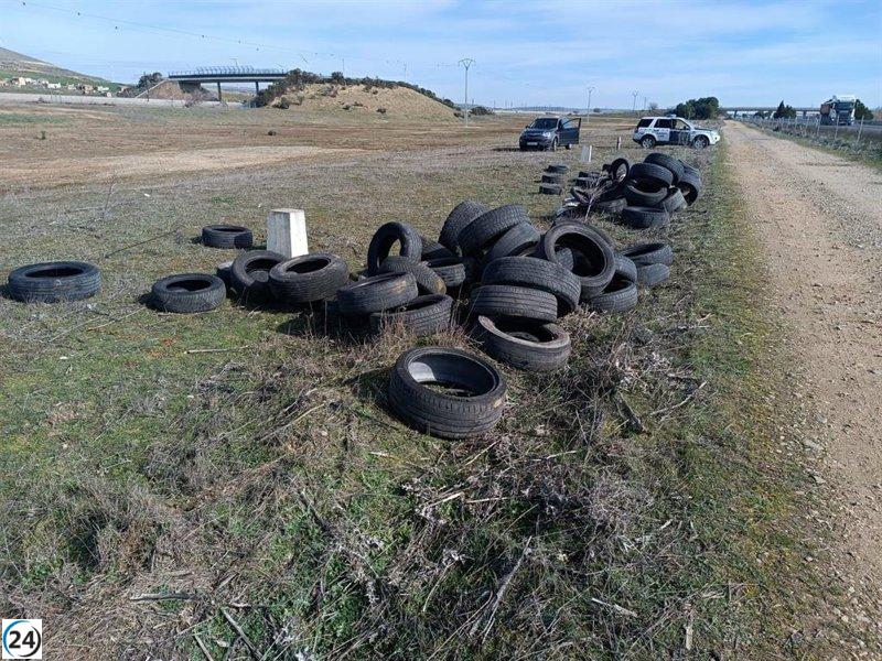 Tres arrestados por incendiar neumático en protesta agrícola en Burgos