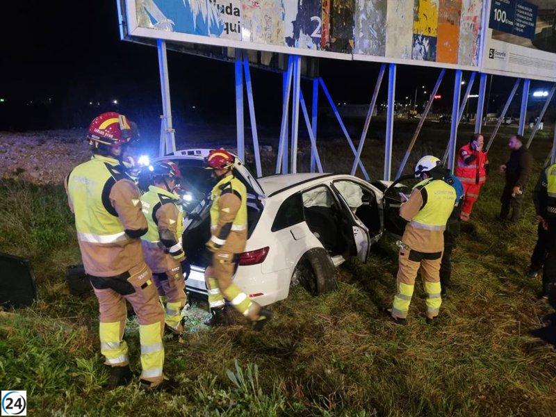 Accidente en León deja a hombre de 38 años herido tras salirse de la carretera
