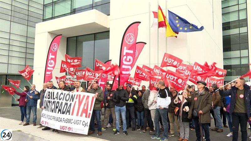 Cien vigilantes de seguridad piden jubilación anticipada en Valladolid.