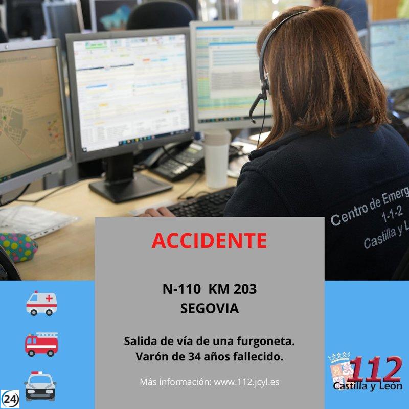 Trágico accidente en la N-110 de Segovia: hombre de 34 años pierde la vida