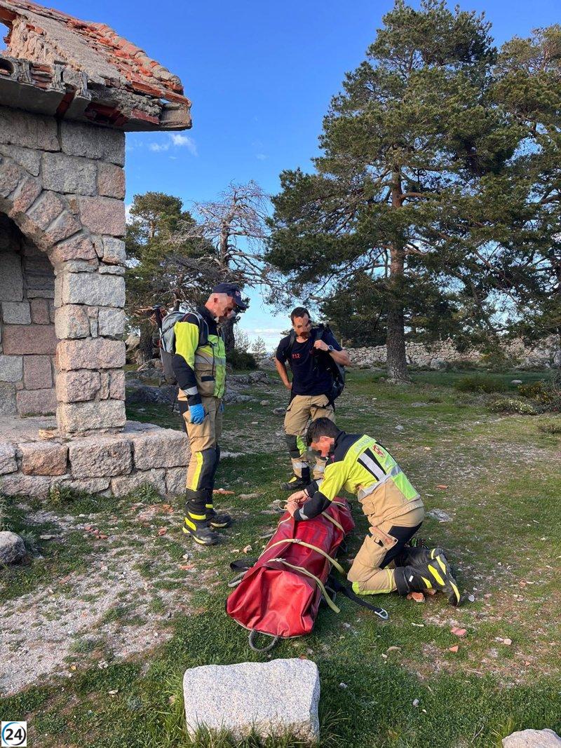 Hombre herido rescatado en monte de Peguerinos (Ávila)