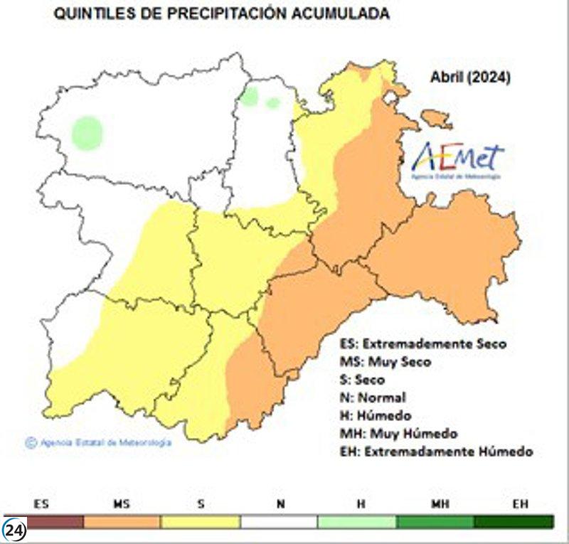 Abril registra temperaturas por encima de lo habitual y escasez de lluvias con un déficit del 44%