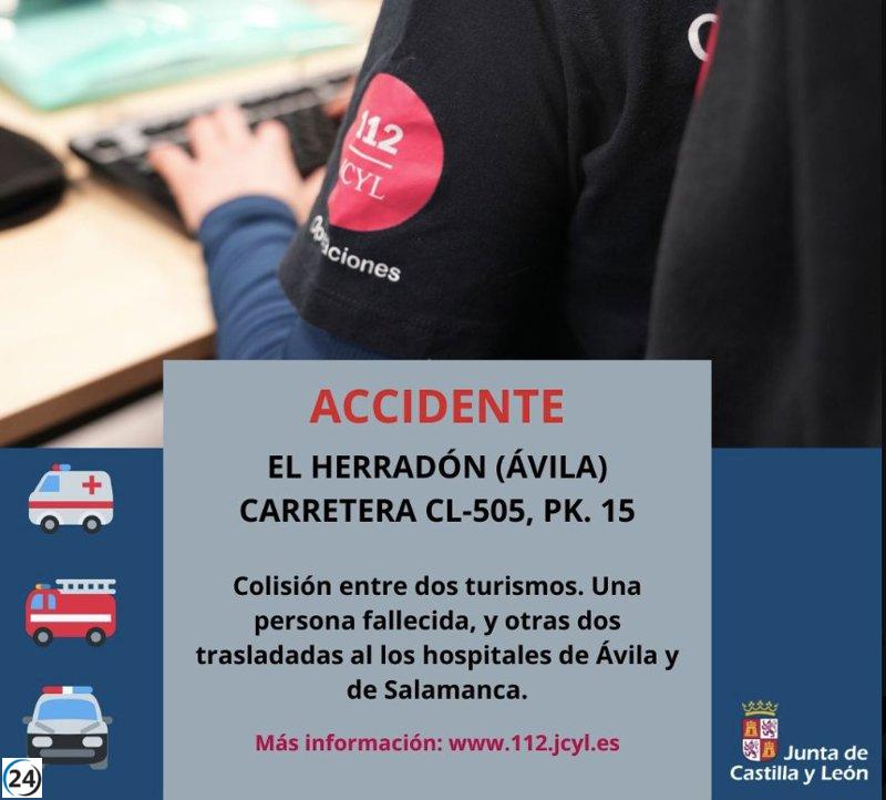 Fatal accidente en El Herradón deja un saldo de un muerto y dos heridos tras colisión de dos vehículos.
