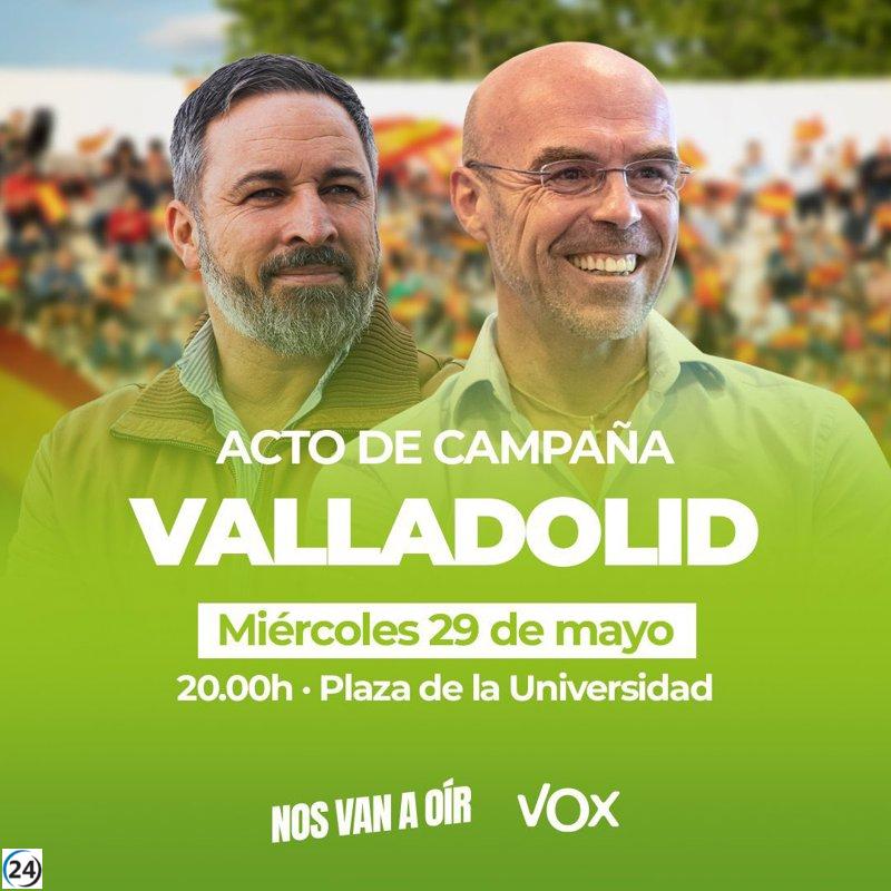 Abascal inicia campaña de las europeas en León y estará en Valladolid el 29 de mayo.