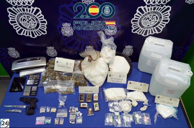 Ocho detenidos y tres kilos de droga incautados en operativo policial en Valladolid, Madrid y Zamora.