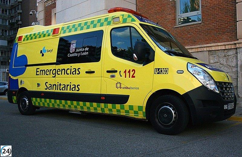Joven herido tras accidente de tráfico en carretera de Salamanca