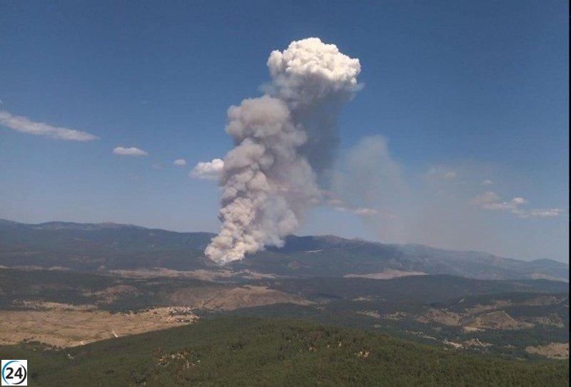 Incendio en Monterrubio de la Demanda (Burgos) alcanza nivel de alerta 1