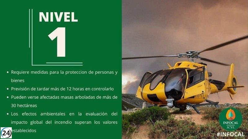 La Junta declara nivel 1 por incendio en Santa María del Tiétar (Ávila)