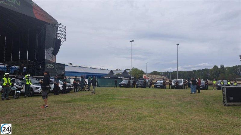 Gran despliegue de seguridad en el Ebrovisión de Miranda de Ebro con más de 130 efectivos.