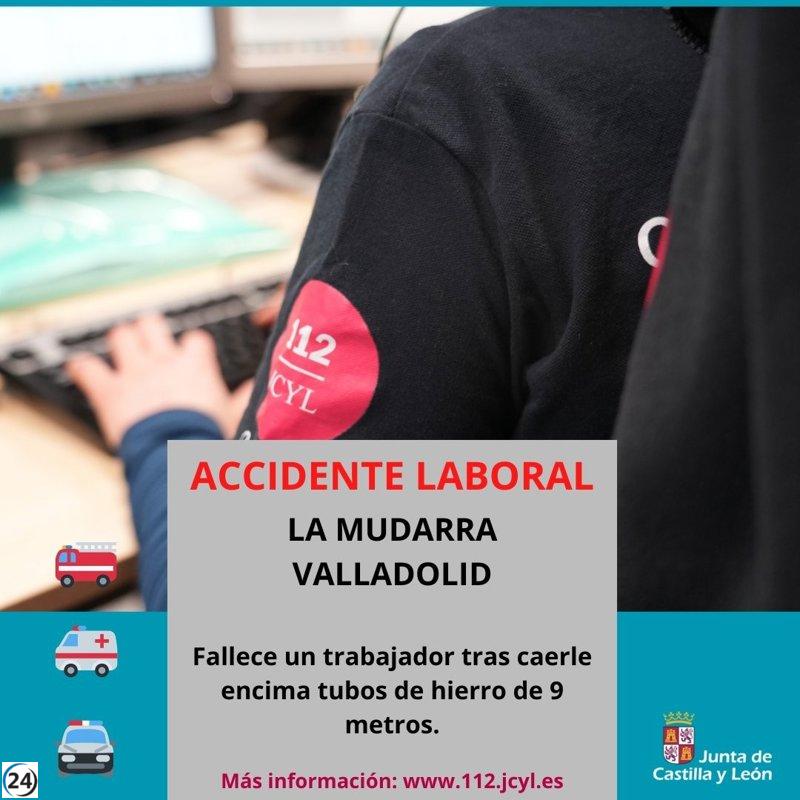 Trágico accidente en La Mudarra: un obrero pierde la vida al caerle tubos de hierro de 9 metros.