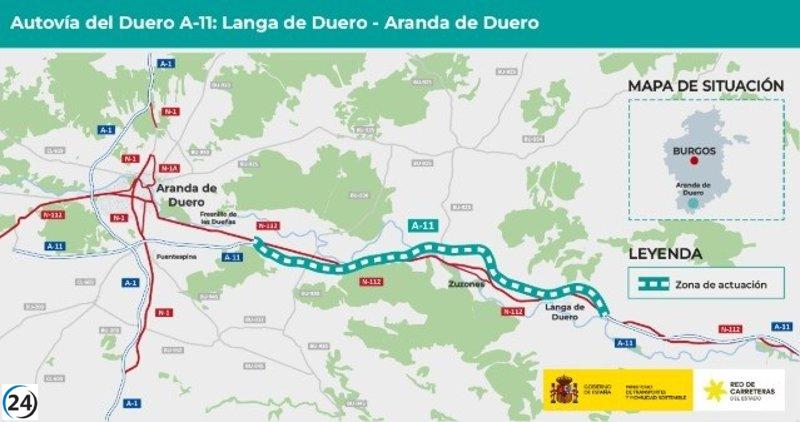 Obras de la A-11 entre Soria y Burgos contratadas por 180,8 millones.