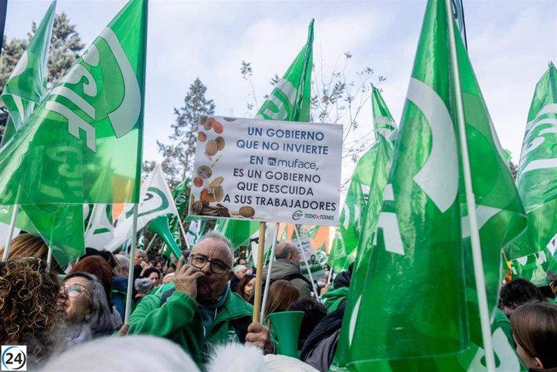 CSIF reinicia las protestas en Castilla y León por la defensa de Muface este lunes.