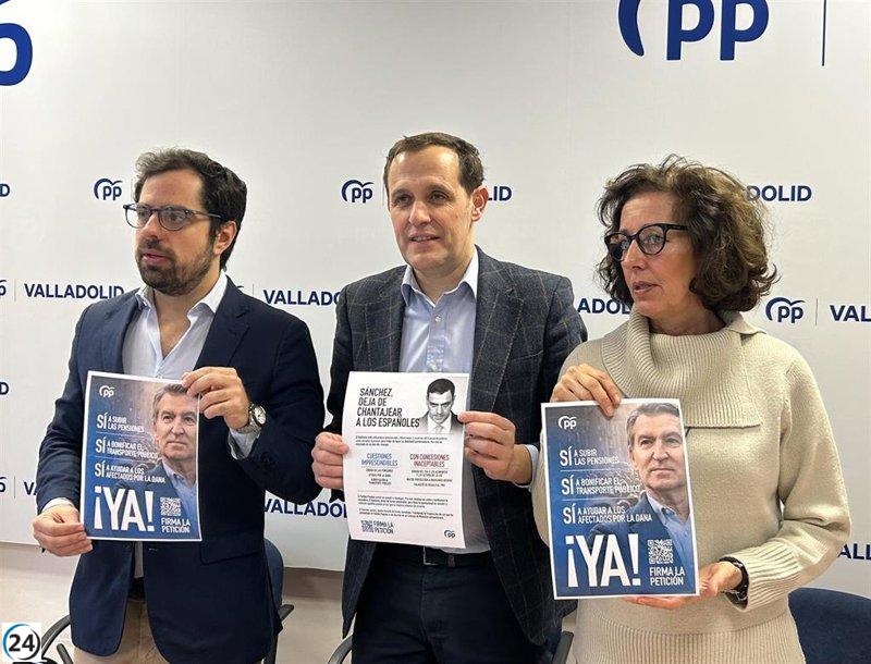 PP Valladolid promete respaldo si el Gobierno ratifica hoy medidas sobre pensiones y ayudas de transporte tras la DANA.