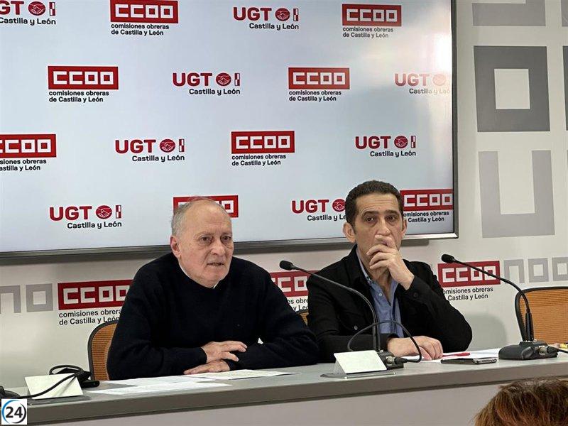 CCOO y UGT protestan por el rechazo al decreto ómnibus, al considerarlo una