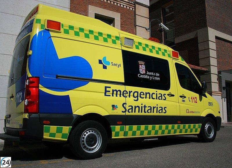 Joven lesionado en accidente automovilístico en la N-110, Ojos-Albos (Ávila)