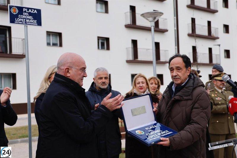 Homenaje en Valladolid al coronel López Muñoz, asesinado por el Grapo en 1990.