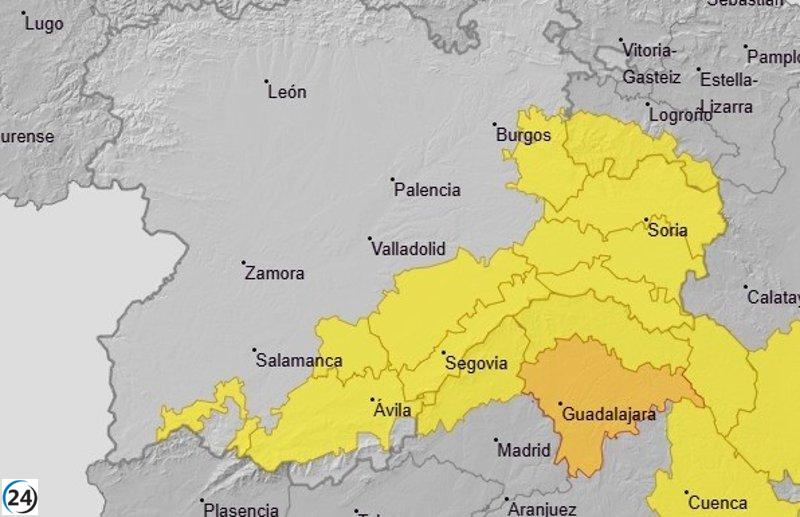 Aemet alerta sobre nevadas en cinco provincias este domingo.