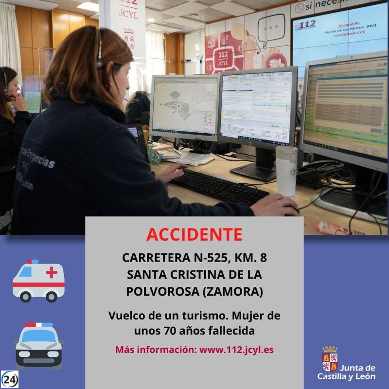 Mujer de 71 años pierde la vida en un trágico accidente en Santa Cristina de la Polvorosa.