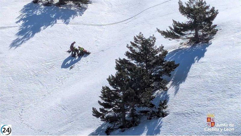 Salvan a montañero lesionado tras accidente en la cara segoviana del Peñalara.