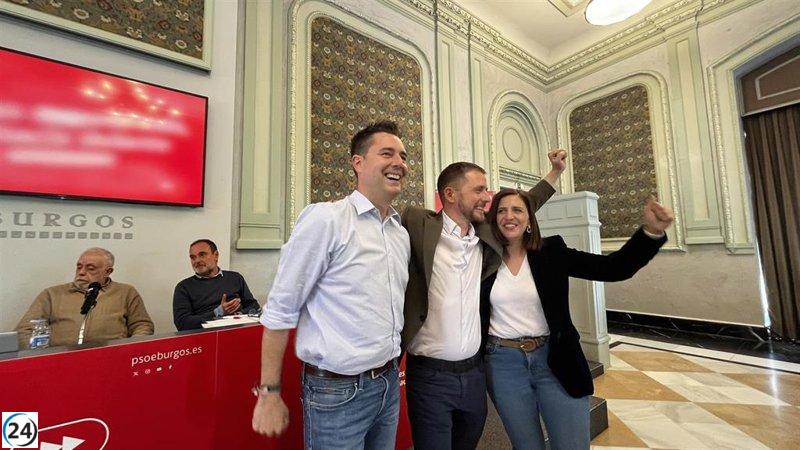 Josué Temiño asume la secretaría general del PSOE en Burgos con un abrumador apoyo del 94%.