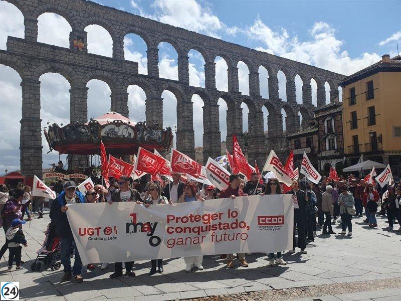 Cientos se manifiestan en CyL exigiendo aumentos salariales y jornadas más cortas.