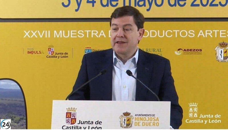 Mañueco lanza un programa de 15.000 euros para apoyar a emprendedores en La Raya.