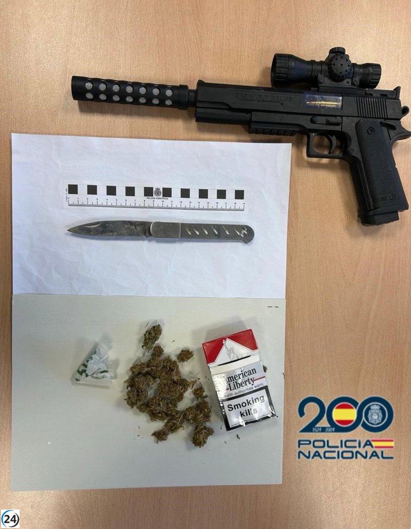 Arrestado en Valladolid por conducir bajo los efectos de drogas y portar armas tras evadir un control policial.