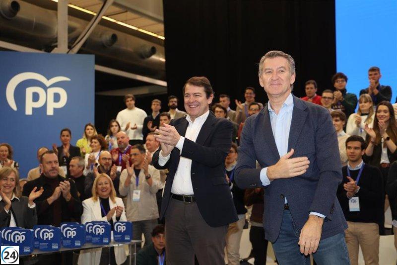 Mañueco asume con orgullo la dirección del equipo político del PP y agradece la confianza de Feijóo.