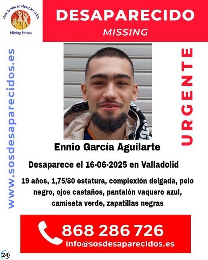 Desaparece un joven de 19 años en Valladolid;son intensificadas las búsquedas.