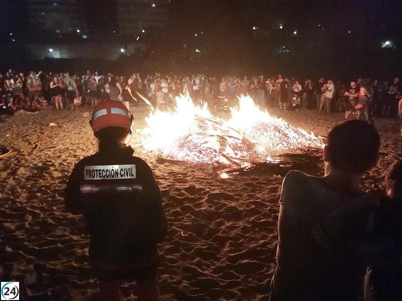 Intervenciones masivas en Valladolid durante la Noche de San Juan: dos arrestos y cuatro policías lesionados.