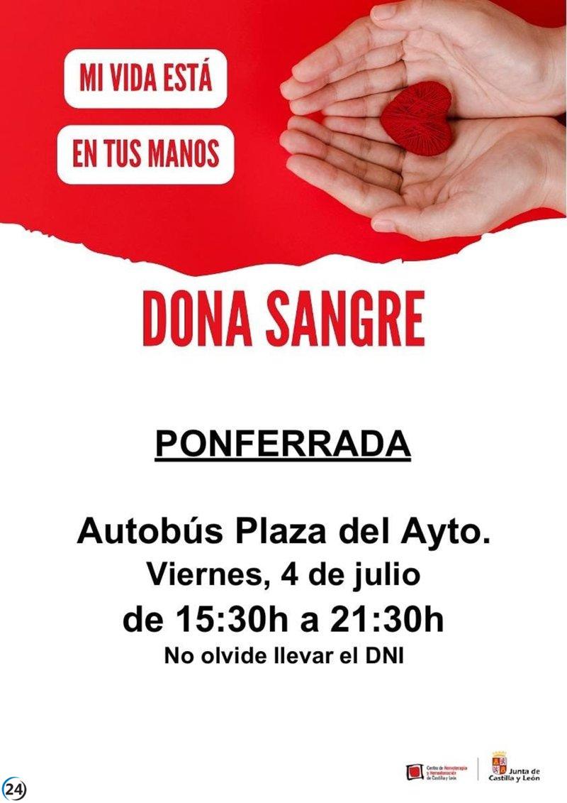 Donación de sangre urgente en Ponferrada: se requieren A+, 0- y AB- para reponer reservas.