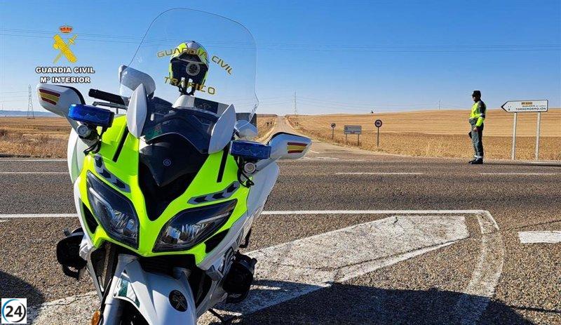Multado por exceder en 115 km/h el límite de velocidad en la N-610, Baquerín de Campos.