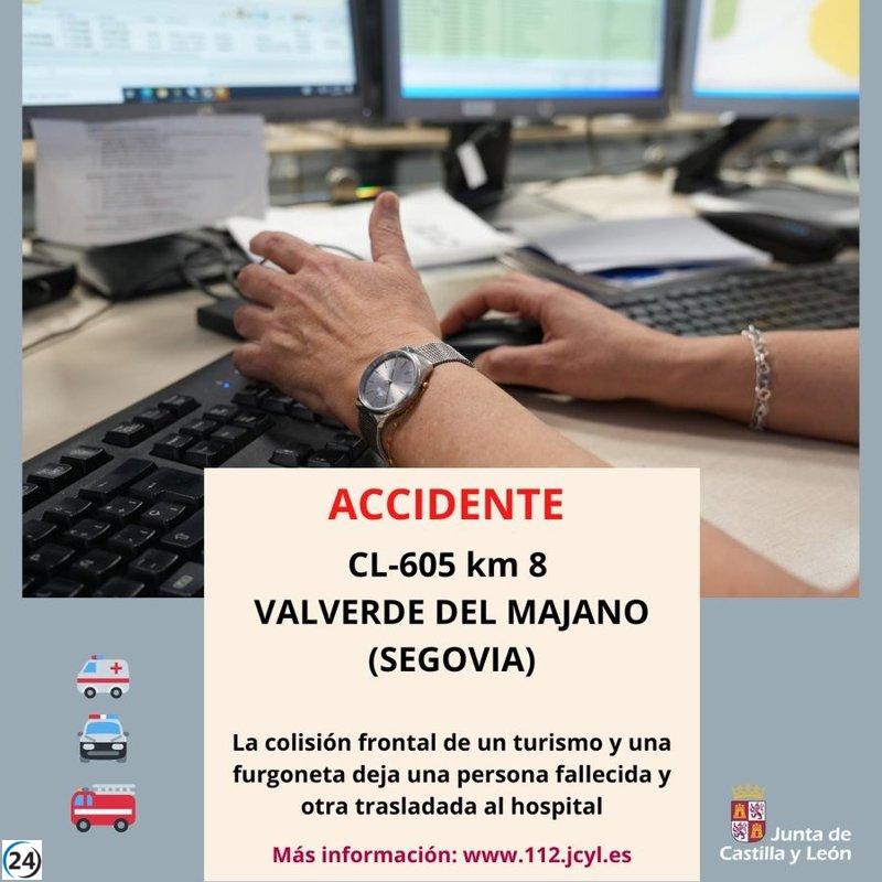 Trágico accidente en Valverde del Majano deja una víctima mortal y un herido en la CL-605.