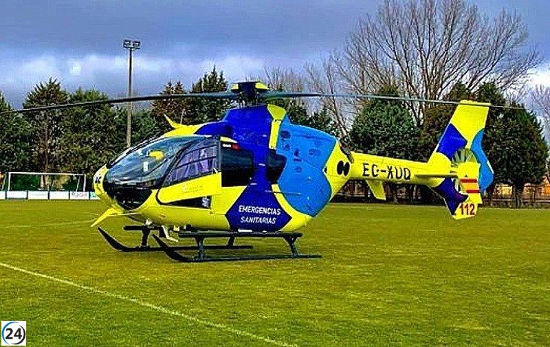 Niño de siete años resulta herido en choque entre coche y bicicleta en Chozas de Abajo.
