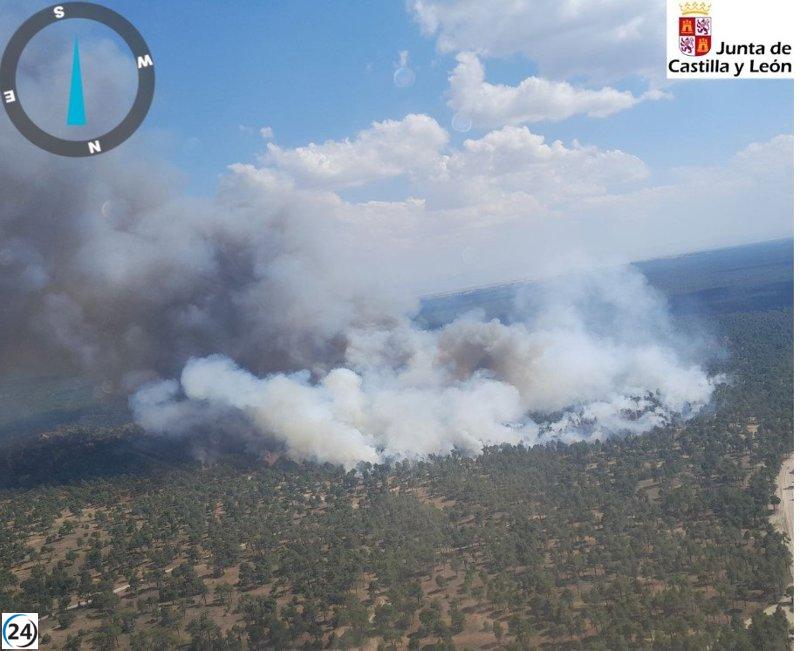 Alerta meteorológica por riesgo de incendios forestales en Castilla y León los días 16 y 17.