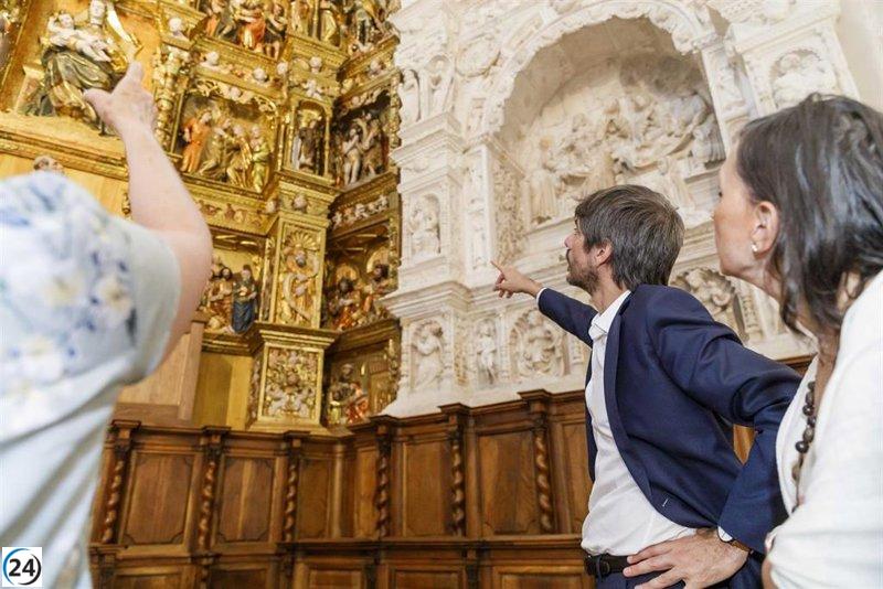 Urtasun destaca la exitosa restauración del retablo del Monasterio del Parral en Segovia, con una inversión de 800.000 euros.