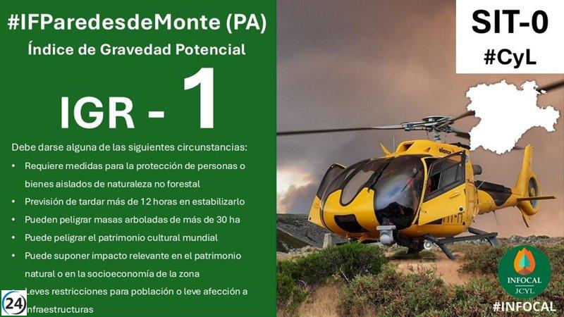 Incendio en Paredes de Monte (Palencia) clasificado como de gravedad mínima.