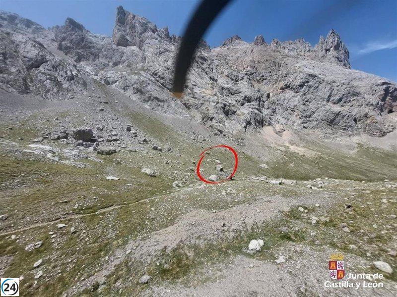 Senderista salvado tras pernoctar al aire libre en Hoyo Grande Bajero, Posada de Valdeón.