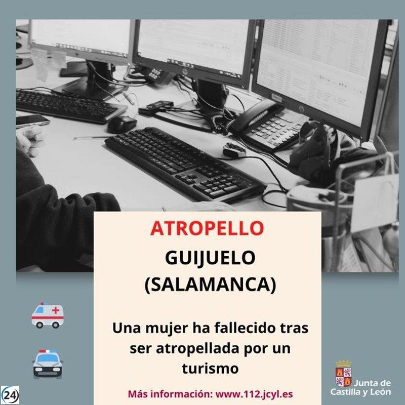 Mujer pierde la vida tras ser embestida en la carretera junto a la A-66 en Guijuelo.