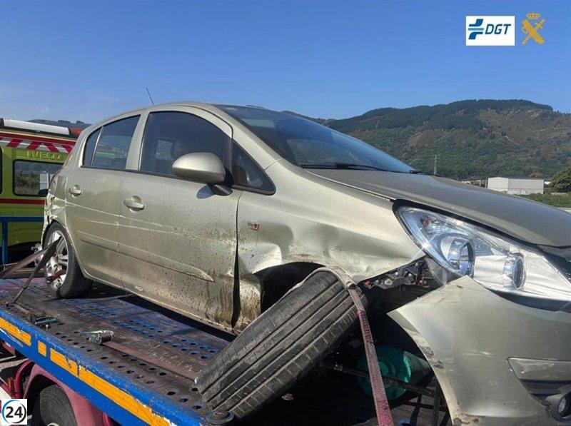 Menor de 15 años detenido en Ponferrada por robo de coche y accidente bajo los efectos de drogas.