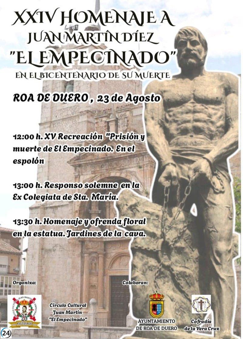 Roa (Burgos) revive el pasado en el bicentenario de Juan Martín 'El Empecinado' este sábado.