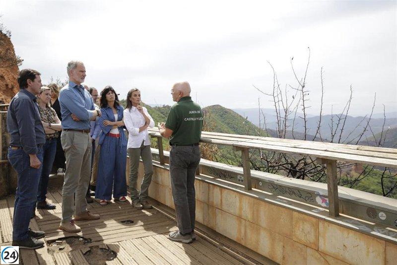 Felipe VI expresa su consternación por la tragedia del incendio en Las Médulas: