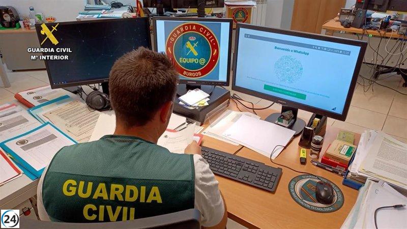 Desmantelan red detrás de estafas de 7.000 euros a través de WhatsApp en Burgos, Madrid y Canarias.