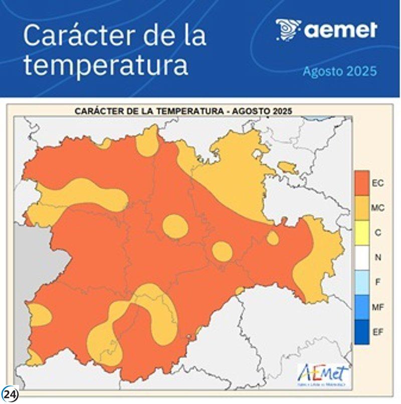 Agosto en CyL: un mes de calor extremo y escasas lluvias.