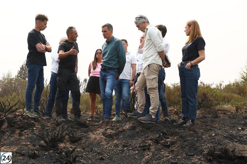 Pedro Sánchez se dirige este viernes a la base de la BRIF en Tabuyo del Monte, León.