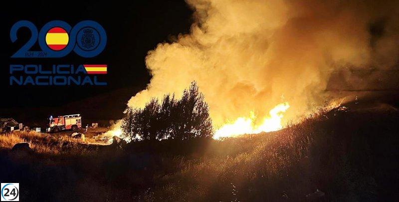 Controlado el incendio en la planta de residuos de Urraca-Miguel, Ávila.