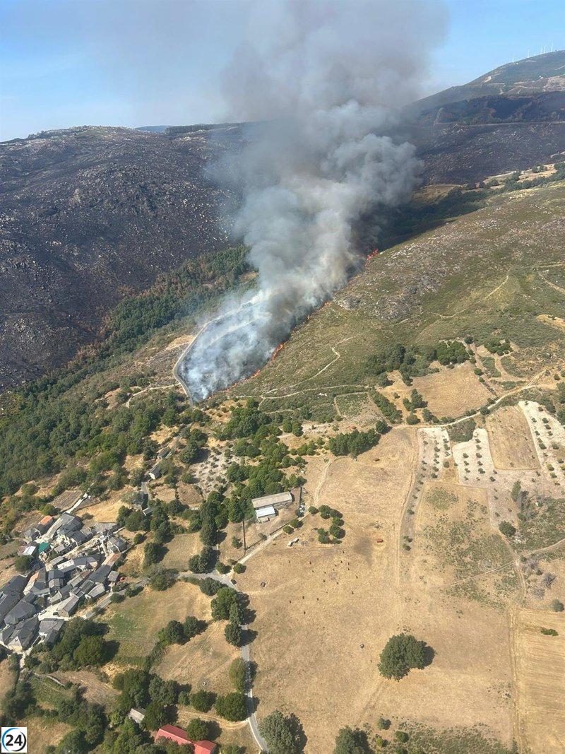 Incendio en Castromil (Zamora) alcanza nivel de gravedad 1.