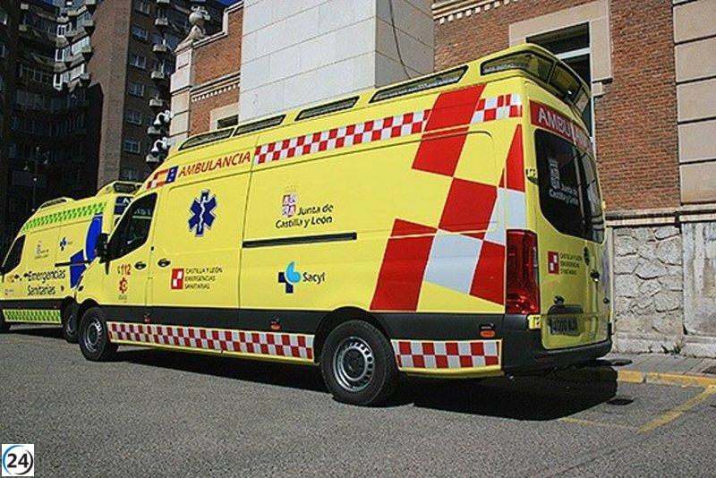 Cuatro personas heridas en choque entre dos coches y una furgoneta en Simancas, Valladolid.